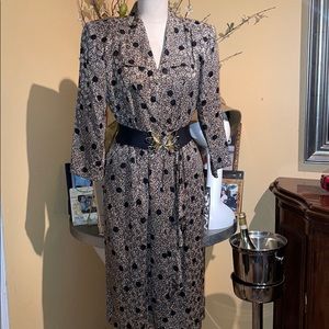 St. Gillian silk wrap print dress with dots